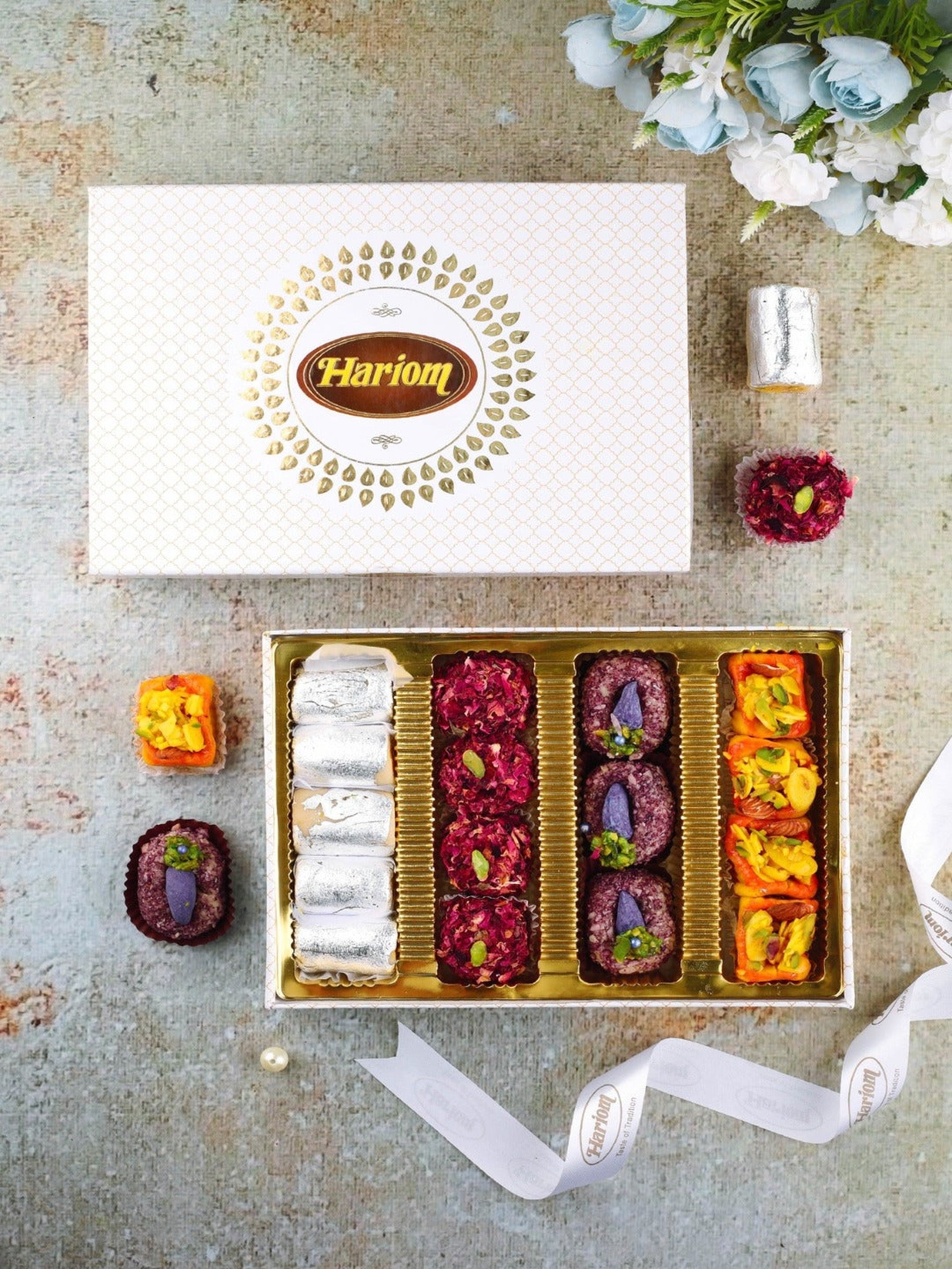 Assorted Dryfruit Mithai Box 16 Pieces Hariom Dryfruits & Sweets